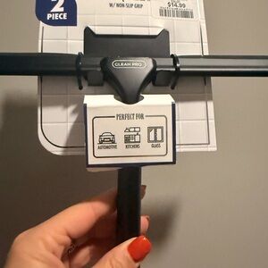 Clean Pro Black Squeegee with Non-Slip Grip